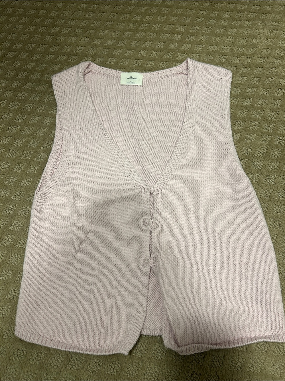 Wilfred Pale Pink V-Neck Knit Vest